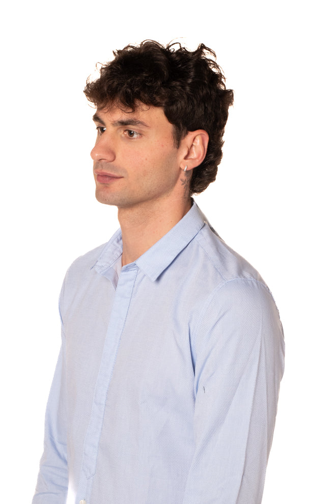 Camicia Basic Uomo M252115CELESTE BERNA
