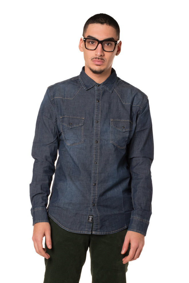 Camicia Denim Uomo BTC036BLU TELAMIRA