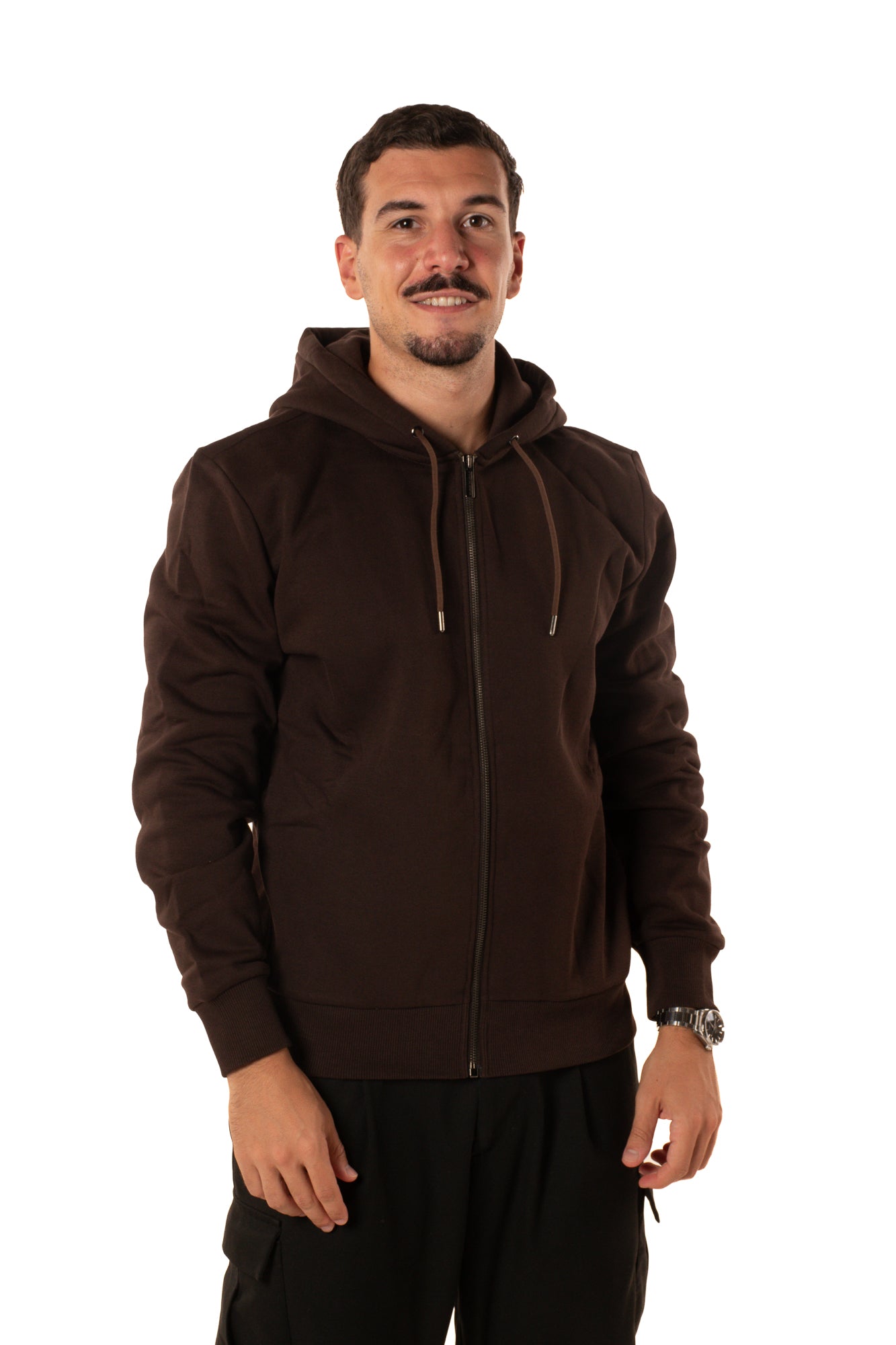 Felpa Zip Cappuccio Uomo 