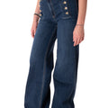 Jeans Wide Button Donna 