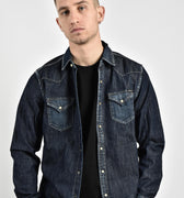 REPLAY CAMICIA JEANS BOTTONE PERLATO DARK DENIM M4860Z.512DKD REPLAY