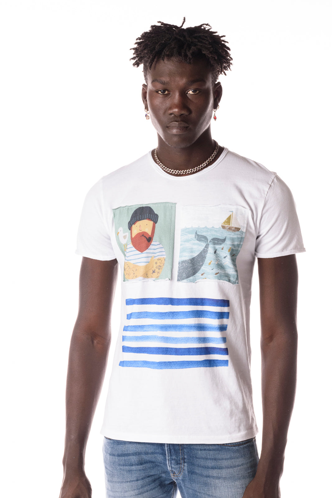 Identiko T-shirt  Patch Sailor Uomo PATCH SAILORBIANCO IDENTIKO