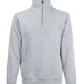 Felpa Zip 1/4 Premium Uomo Grigia PREMIUM1/4ZIPGRIGIO FRUIT OF THE LOOM