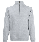 Felpa Zip 1/4 Premium Uomo Grigia PREMIUM1/4ZIPGRIGIO FRUIT OF THE LOOM