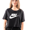 Nike Tshirt Crop Logo Donna BV6175-010NERO NIKE