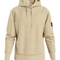 Felpa Cappuccio Badge Uomo Beige J303430AAT CALVIN KLEIN