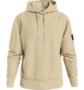 Felpa Cappuccio Badge Uomo Beige J303430AAT CALVIN KLEIN