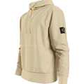 Felpa Cappuccio Badge Uomo Beige J303430AAT CALVIN KLEIN