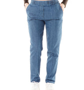 pantalone jeansato donna celeste PLS-I007BLU HAVEONE