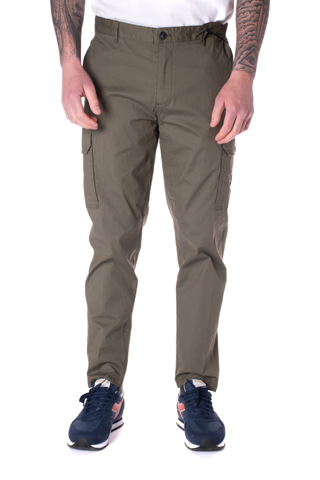 pantalone cargo uomo verde 