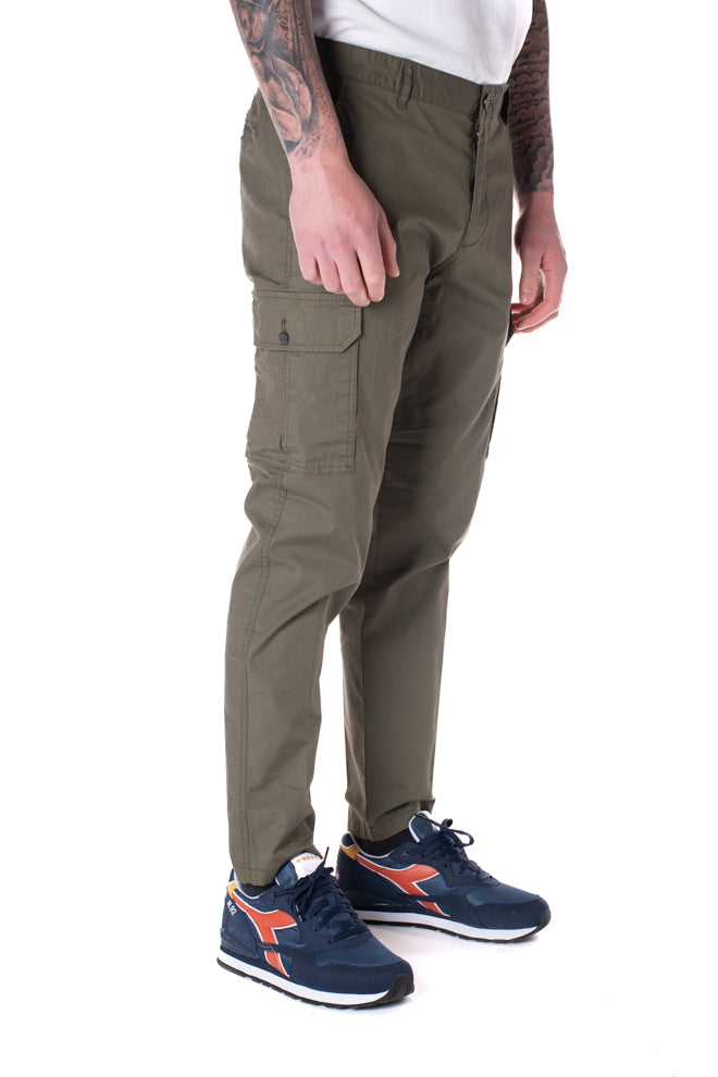 pantalone cargo uomo verde 