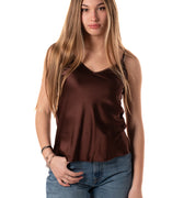 Canotta Satin Donna RWG-N008MARRONE HAVEONE