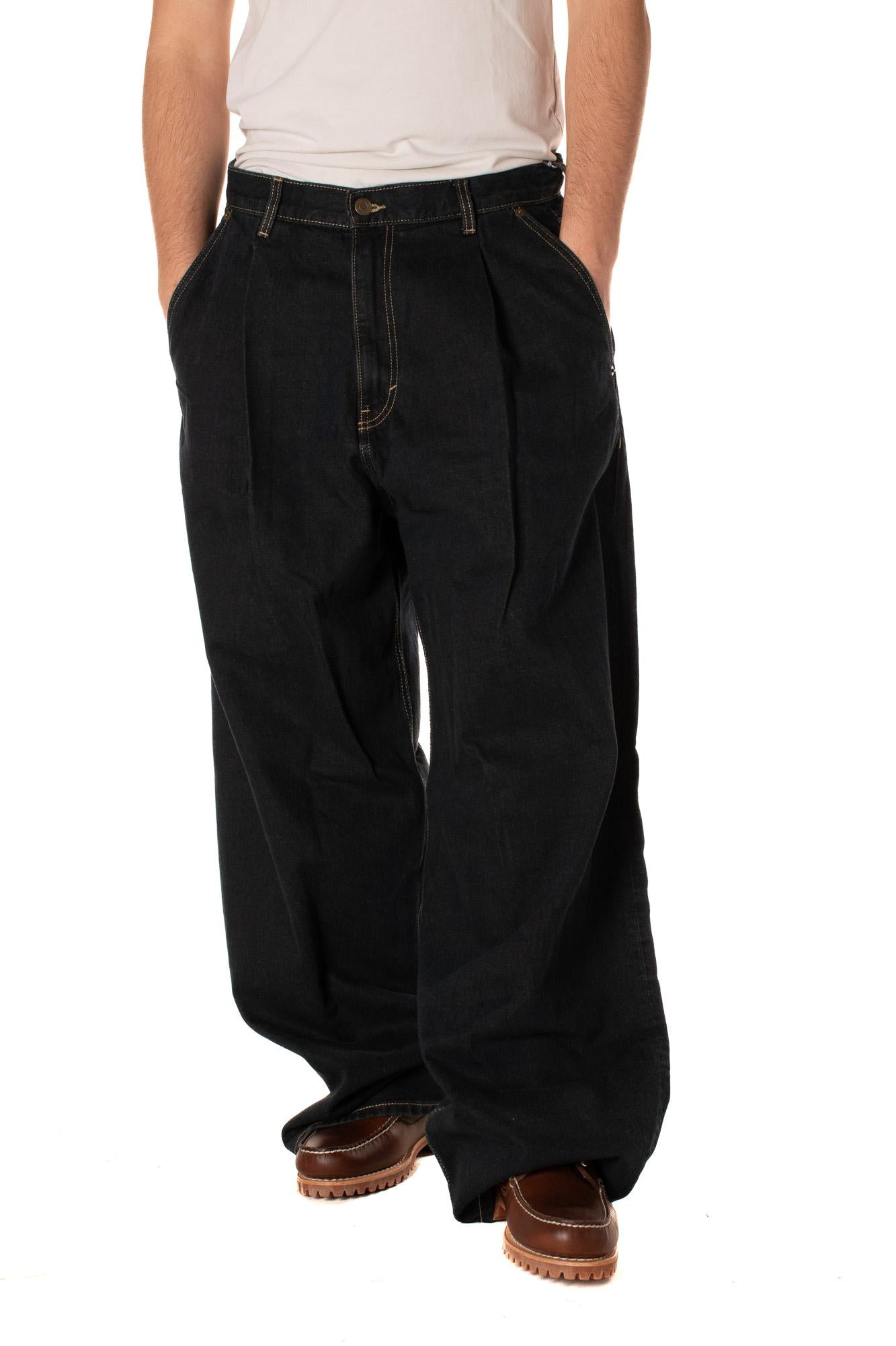 Jeans Baggy Pleated Uomo 