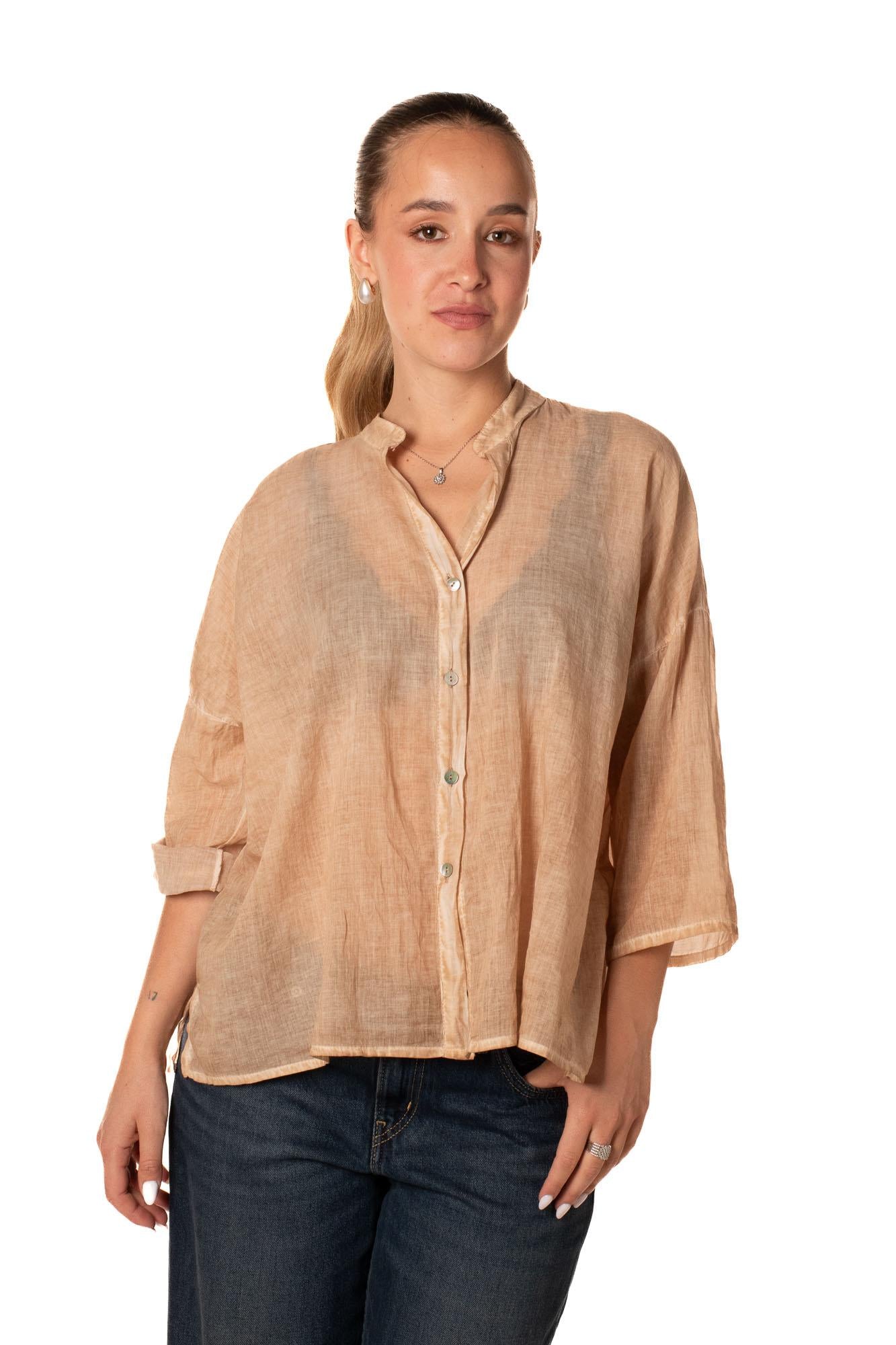 Camicia Washed Coreana Donna 