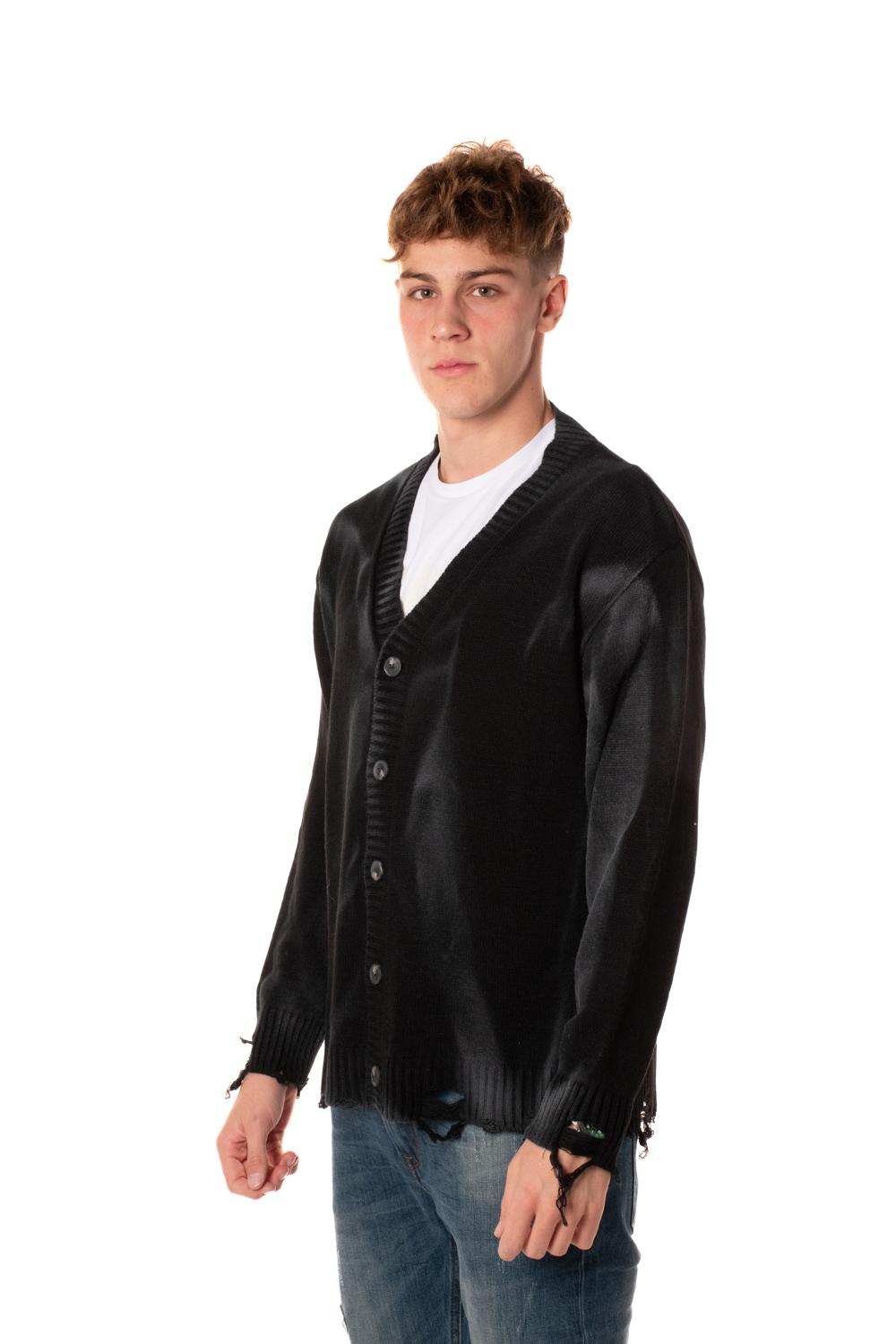 Cardigan Distressed Uomo TKC008NERO TOKYO COUTURE