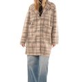 Cappotto Check Donna YI.ZAMINABEIGE NUD