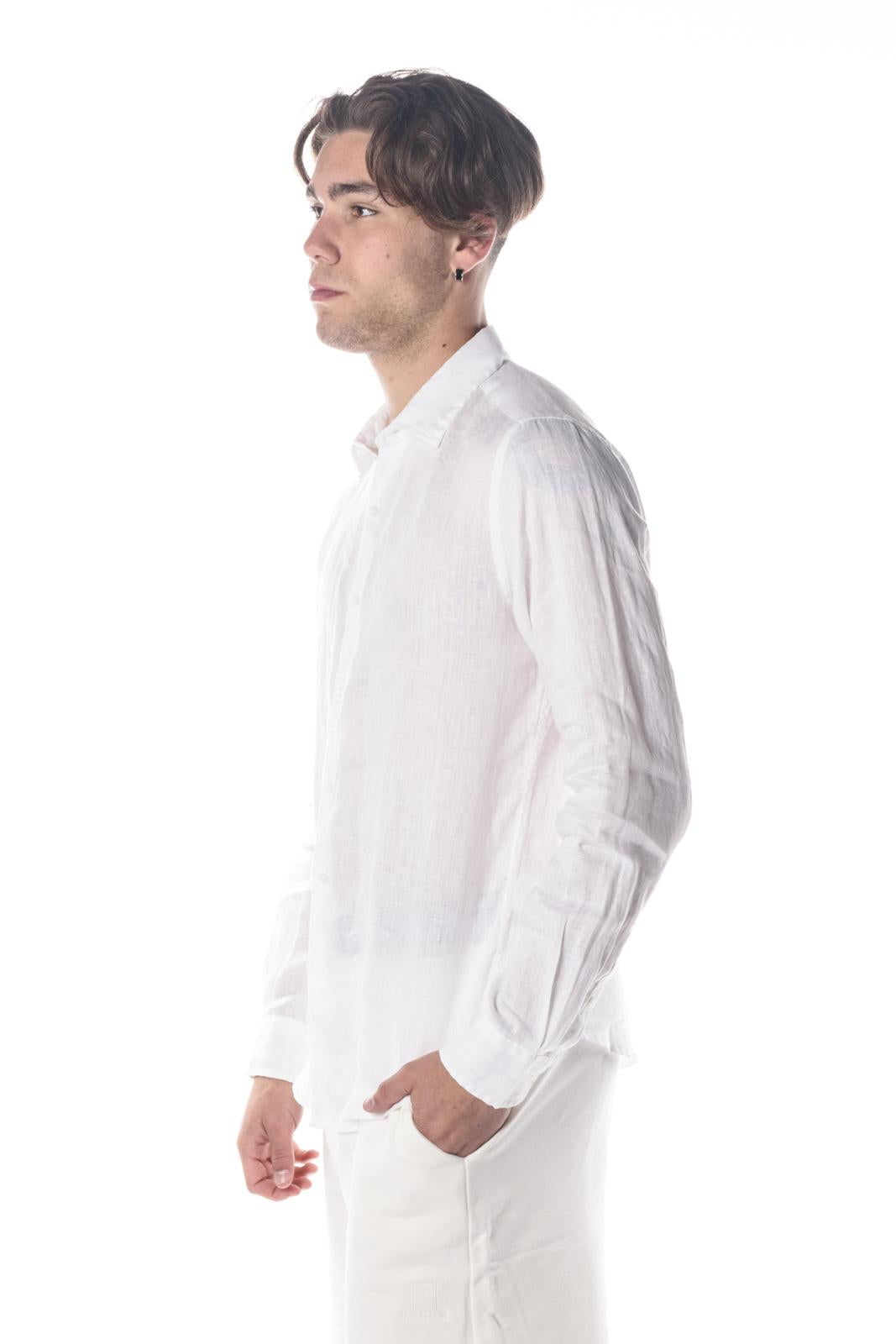 Berna Camicia Lino Uomo 220008BIANCO BERNA