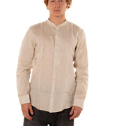Camicia Coreana Lino Uomo 
