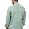 Camicia Coreana Lino Uomo 