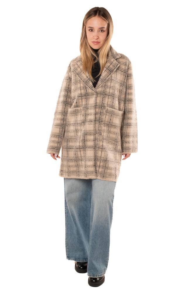 Cappotto Check Donna 