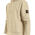 Felpa Con Cappuccio E Badge Uomo Beige J303430BEIGE CALVIN KLEIN