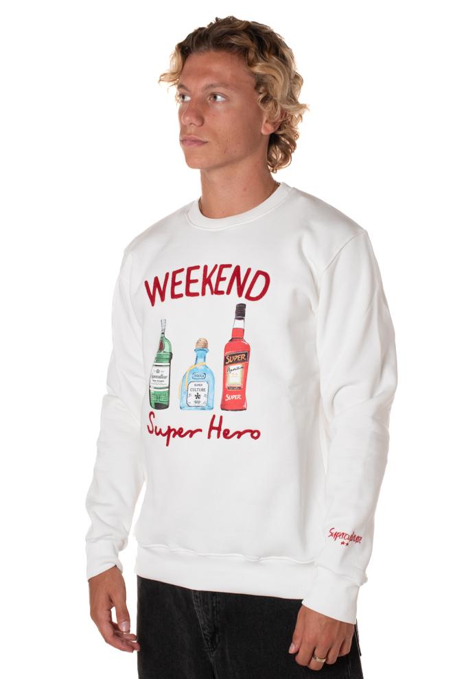 Felpa Weekend Uomo A1365BIANCO SUPERCULTURE
