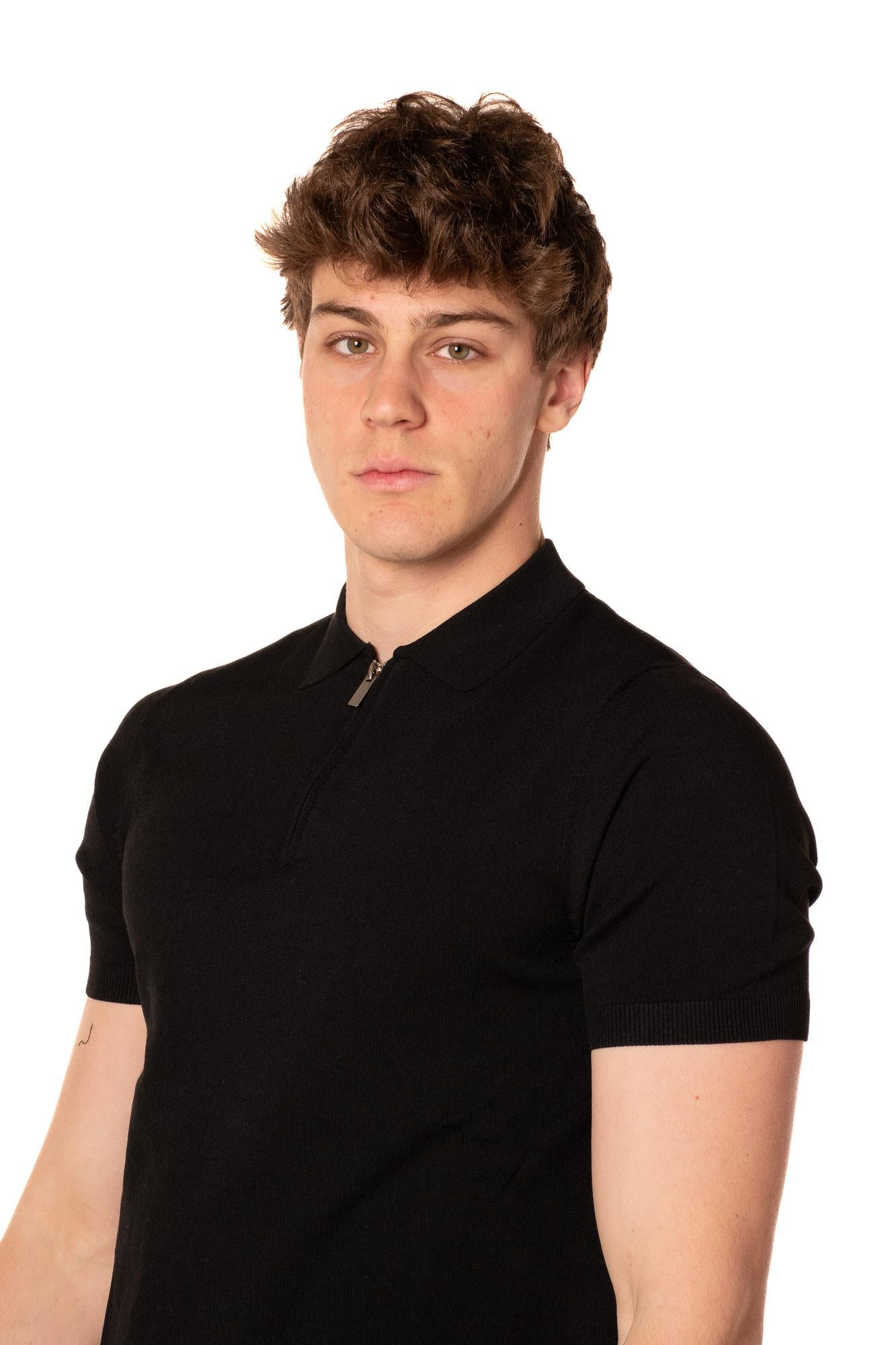 Polo Zip Maglia Uomo 