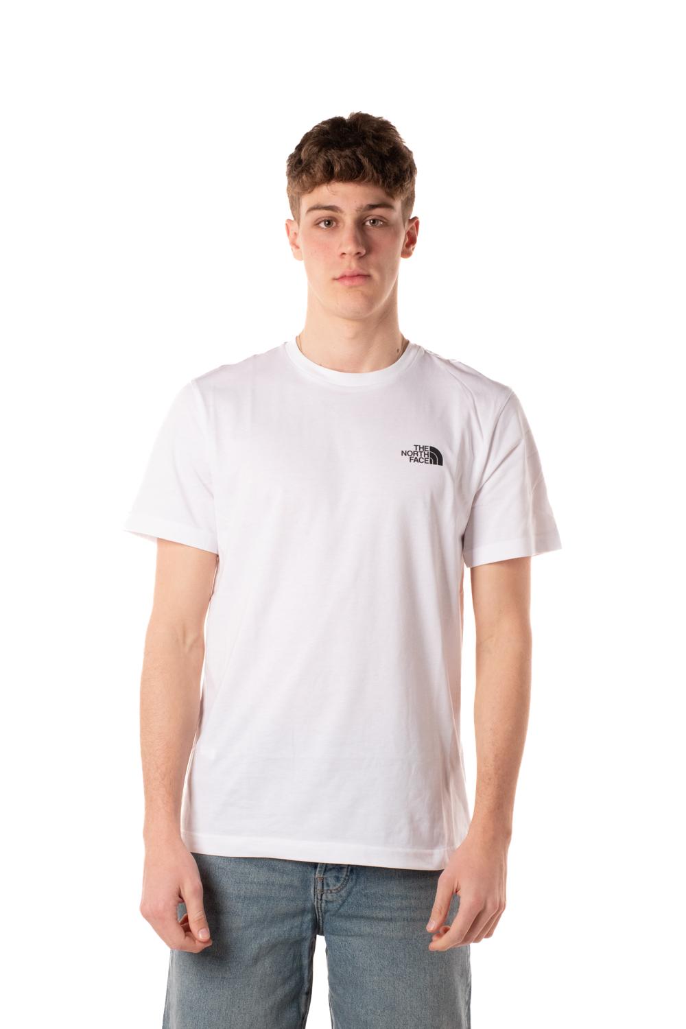 t shirt simple dome uomo NF0A87NGBIANCO THE NORTH FACE