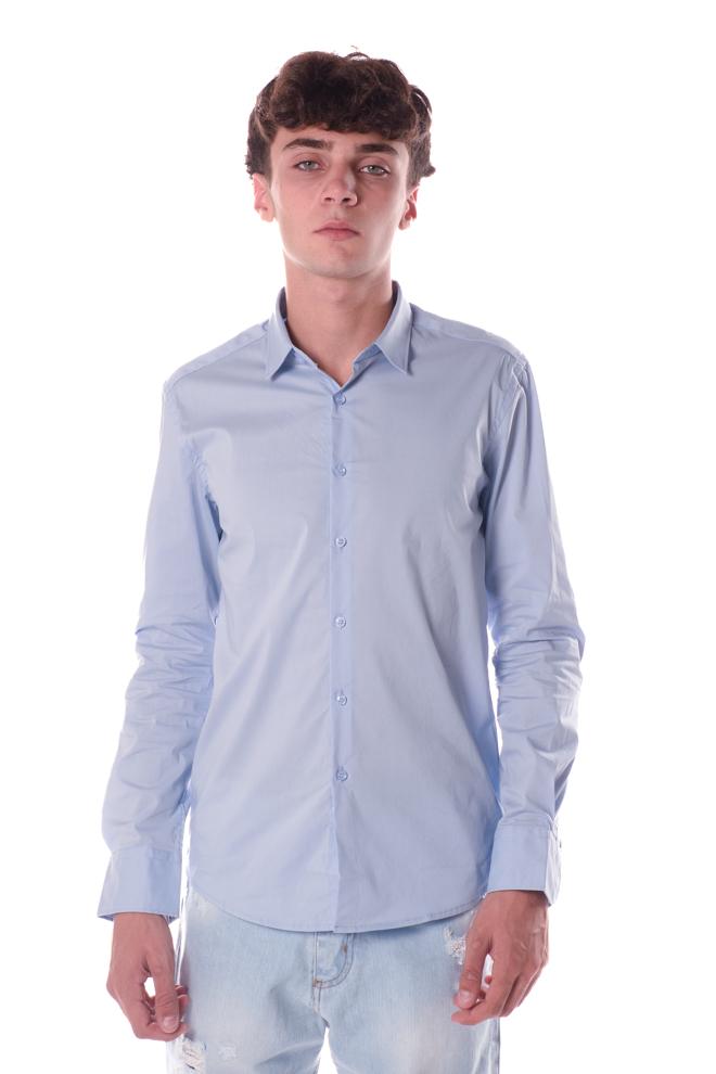 Camicia Slim Uomo Celeste TE002CELESTE TELAMIRA