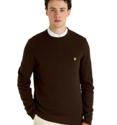 Maglione Misto Lana Uomo Marrone 