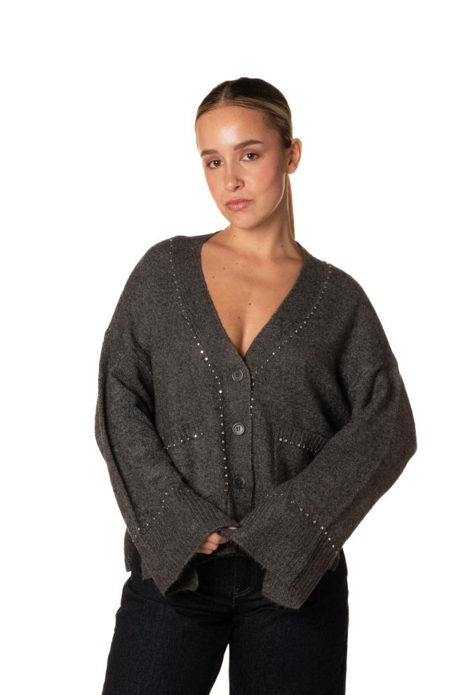 Cardigan Elsie Donna 15350625GRIGIO ONLY