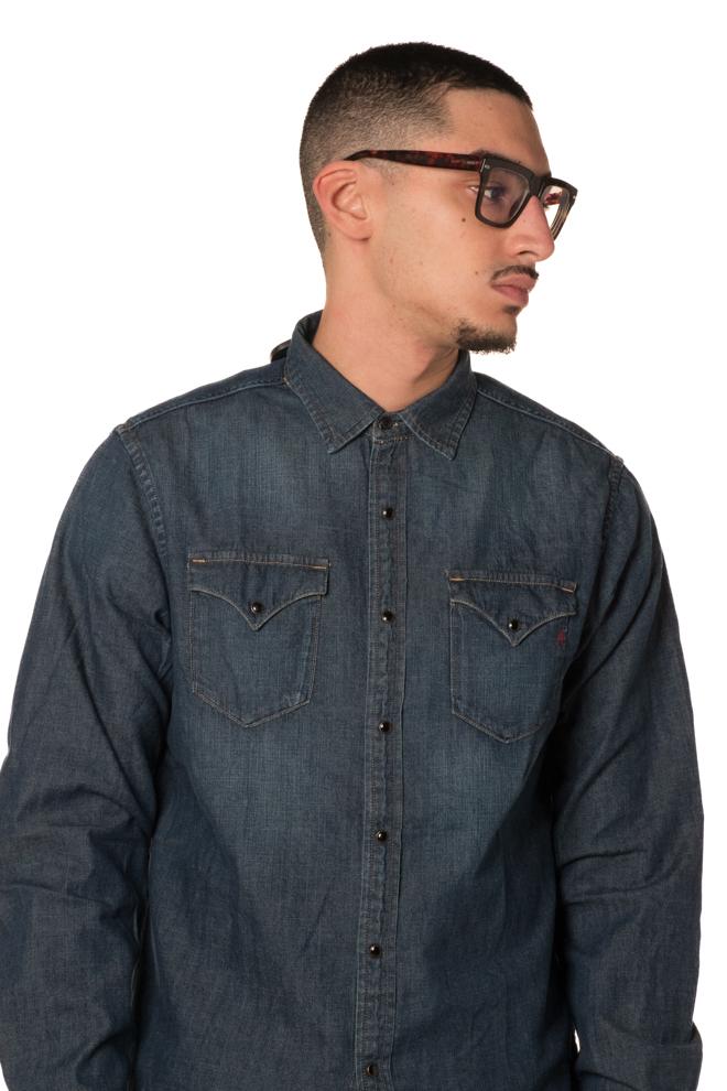 Camicia Denim Uomo MA860T00026CBLU REPLAY