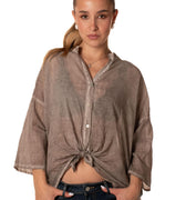 Camicia Washed Coreana Donna 