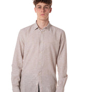 camicia lino uomo beige 22012321BEIGE ONLY & SONS