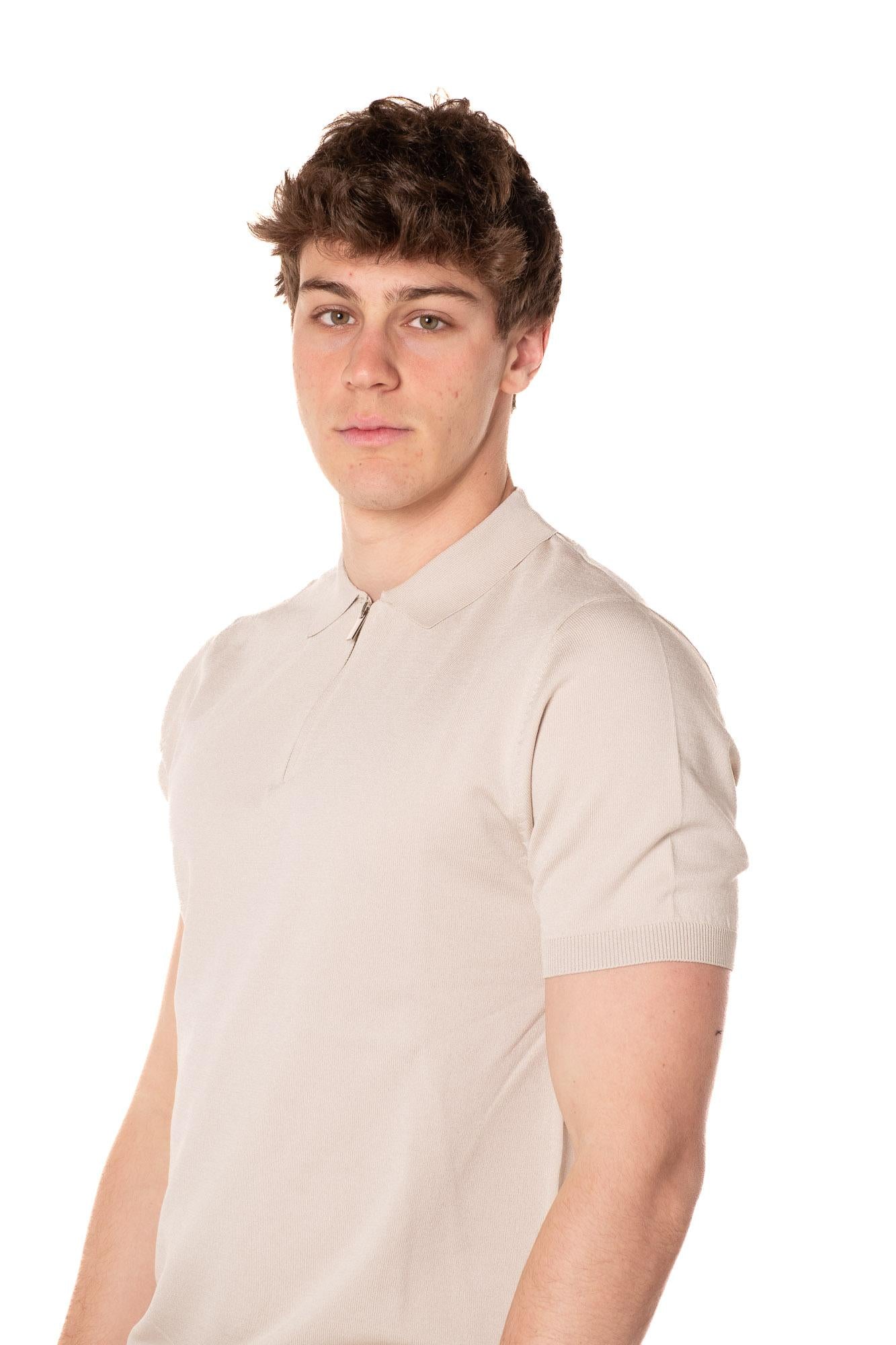 Polo Zip Maglia Uomo 