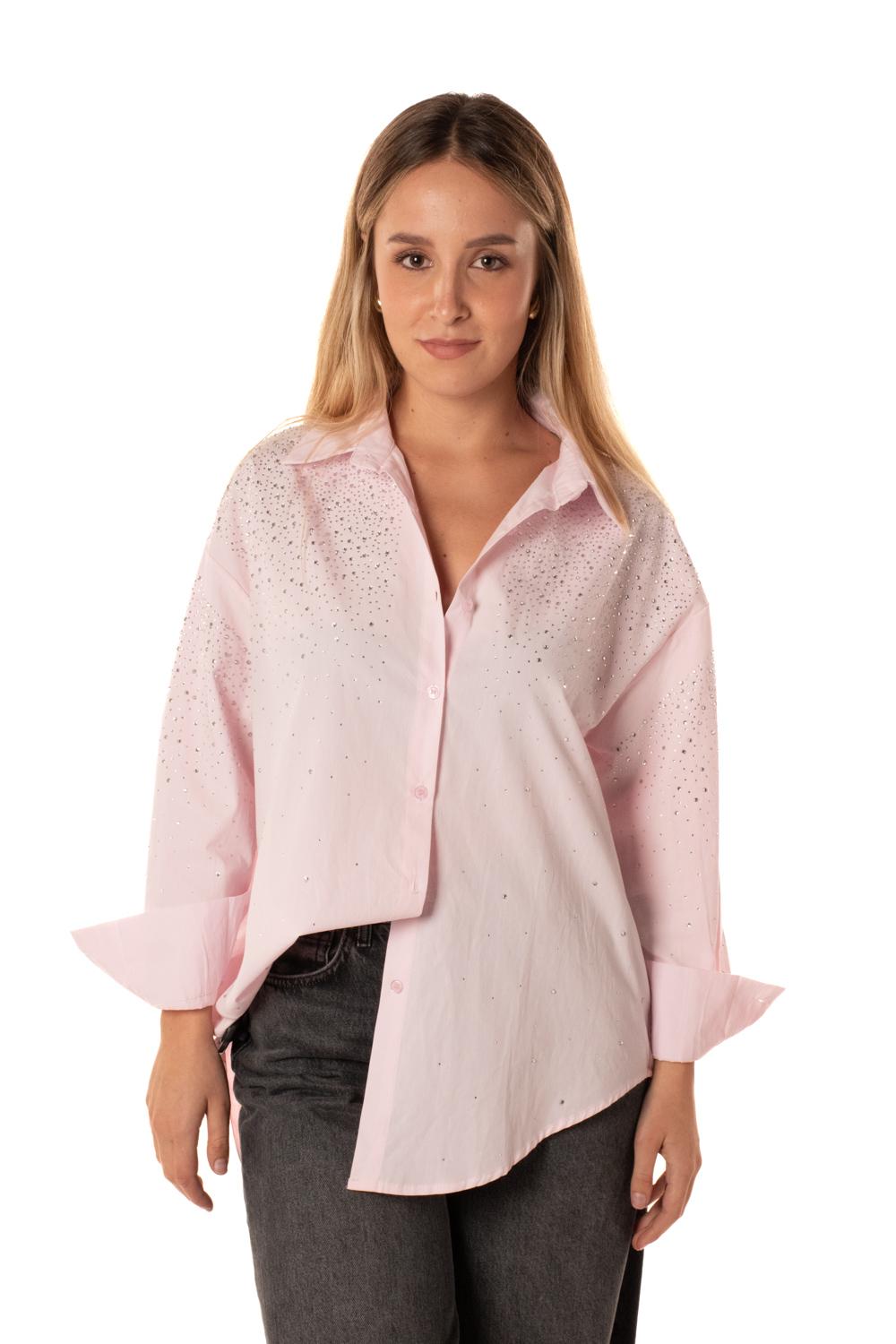 Camicia Strass Donna CAMICIAROSA MONIQUE'