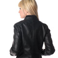 giacca biker ecopelle donna nero 