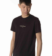 T-Shirt Con Ricamo Uomo Nera 