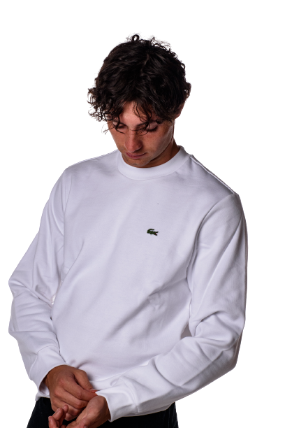 Felpa Girocollo Uomo SH9608BIANCO LACOSTE
