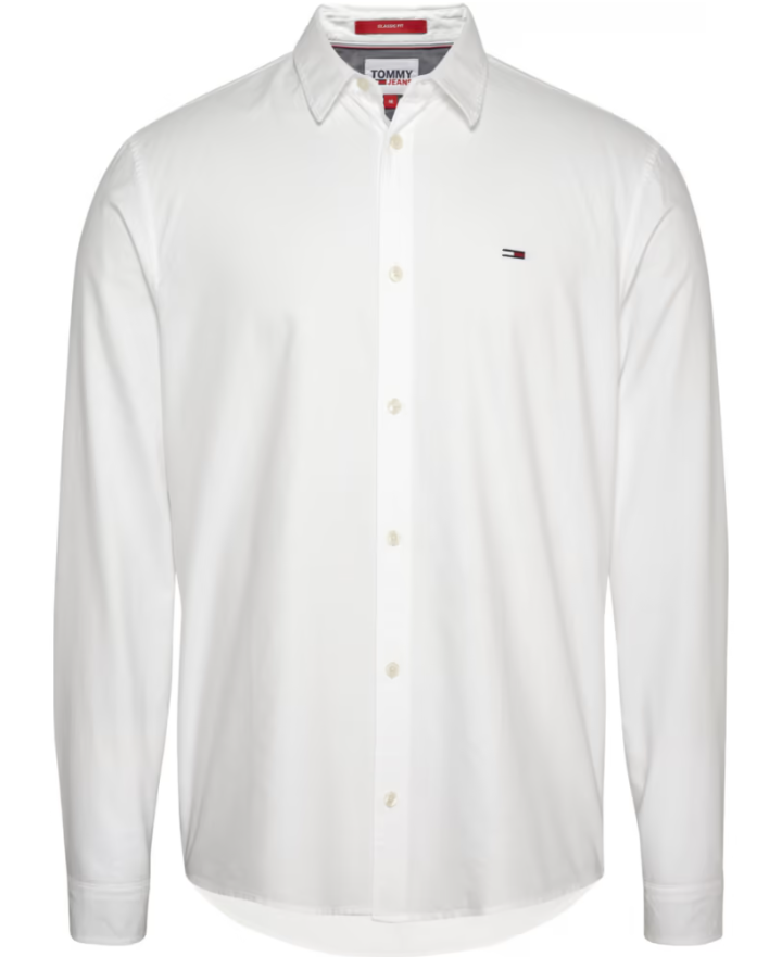 Tommy Jeans Camicia Classic Oxford Uomo DM15408BIANCO TOMMY JEANS