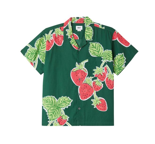 Camicia jumbo berries uomo multi 181210395VERDE OBEY