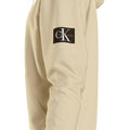 Felpa Con Cappuccio E Badge Uomo Beige J303430BEIGE CALVIN KLEIN