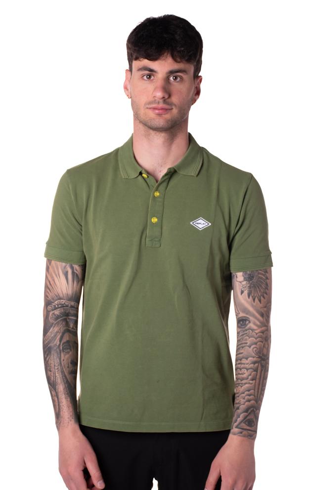polo pique' uomo verde M3070A22696830 REPLAY