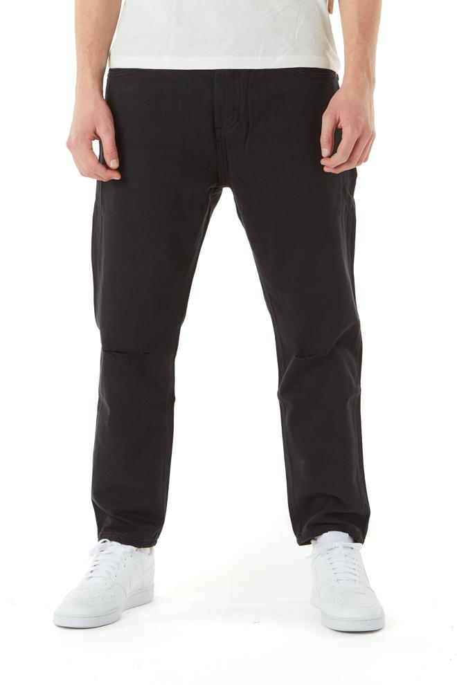 jeans carrot basic uomo nero 