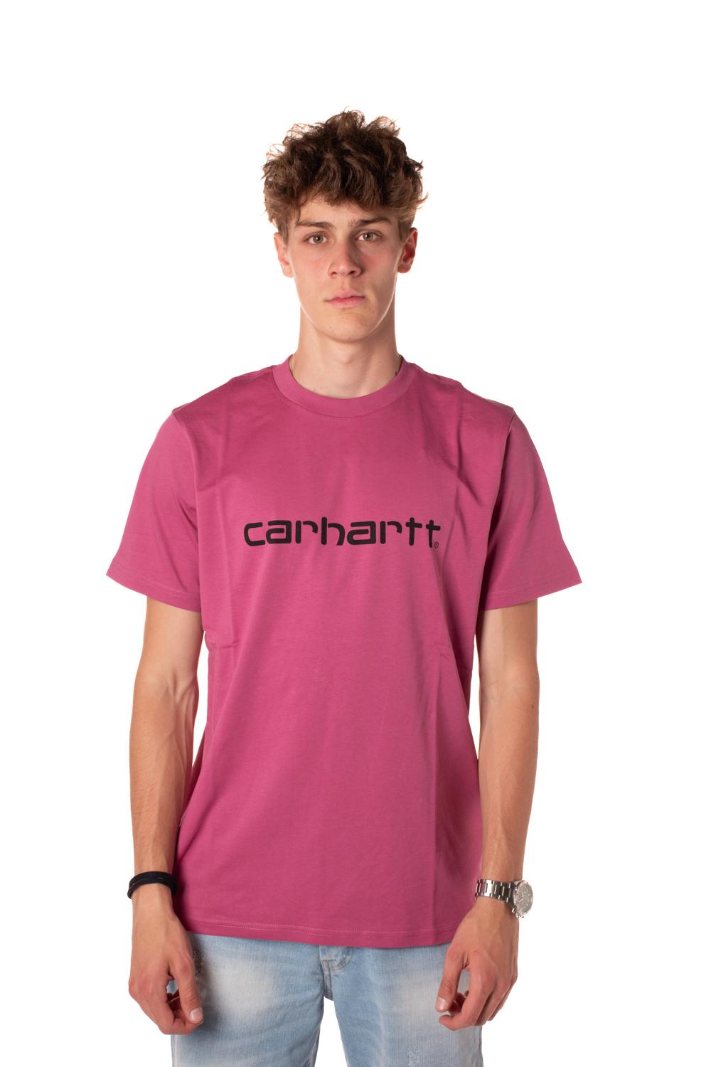 t-shirt script uomo IO31047MAGENTA CARHARTT