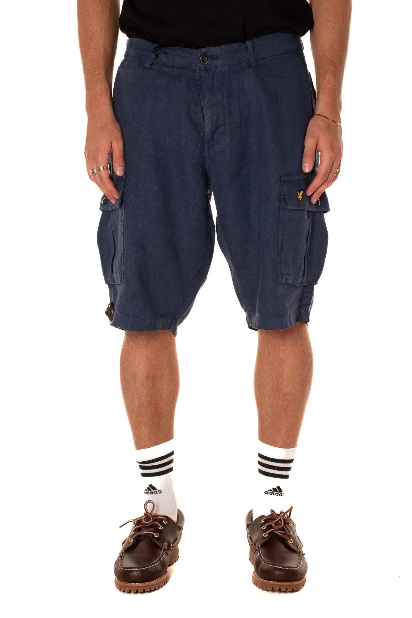 Bermuda Lino Logo Uomo 
