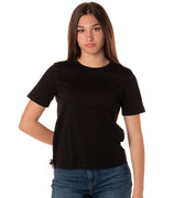 t-shirt basic donna nera 