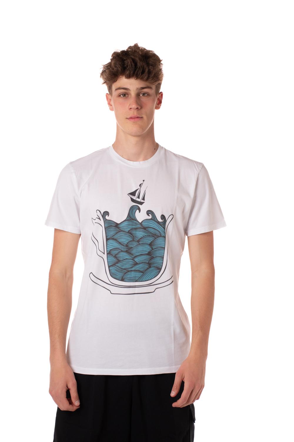 tshirt tazza mare uomo bianca MARE TAZZABIANCO IDENTIKO