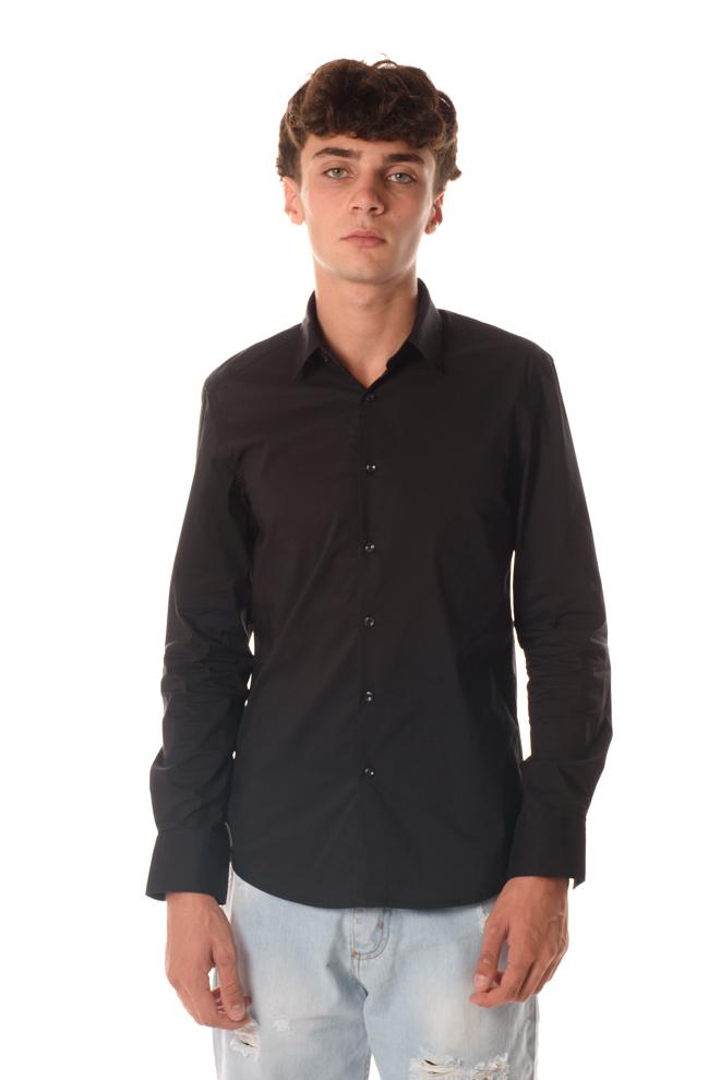 Camicia Slim Uomo Nera TE002NERO TELAMIRA