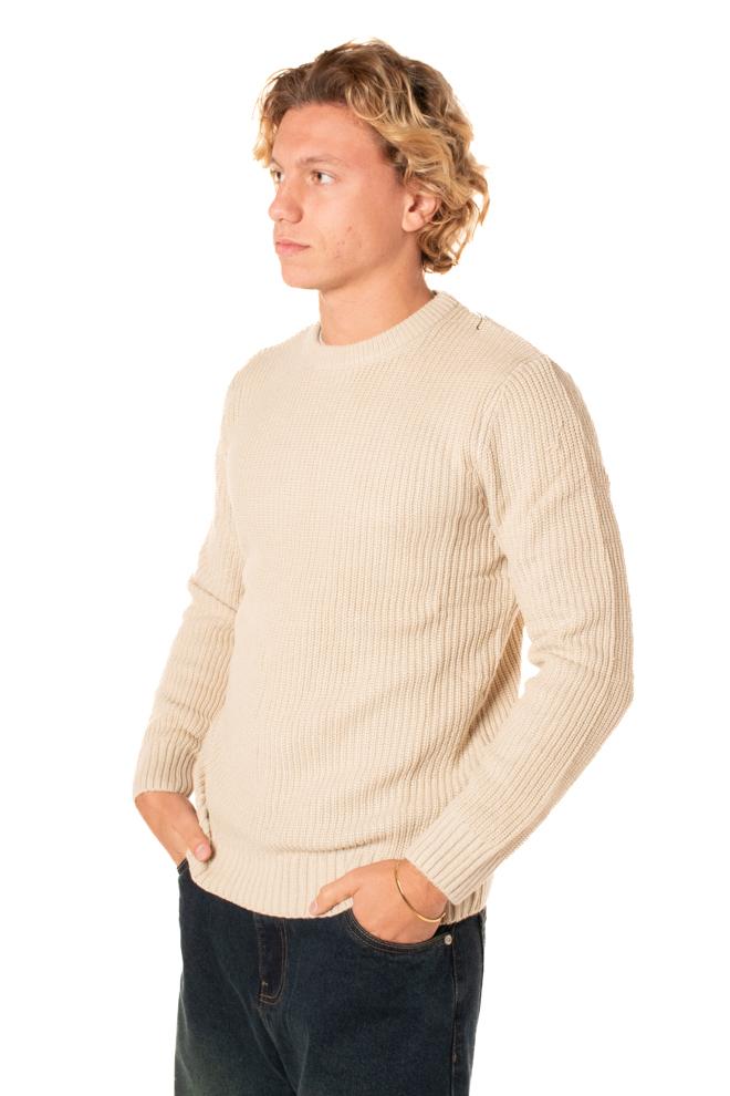 Maglione Girocollo Uomo MV-032BEIGE TELAMIRA